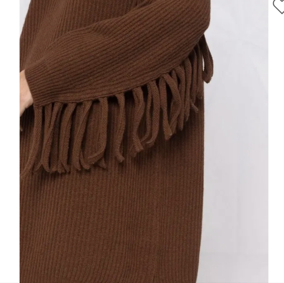 Semicouture Oversized Wool Fringe Sweater Dress - Picture 3 of 5